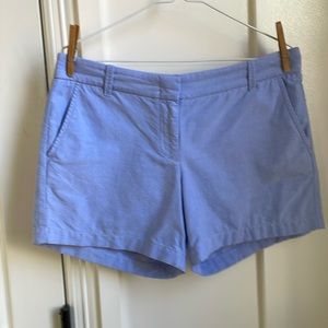 I. Crew cotton shorts. Size 8. Light blue.